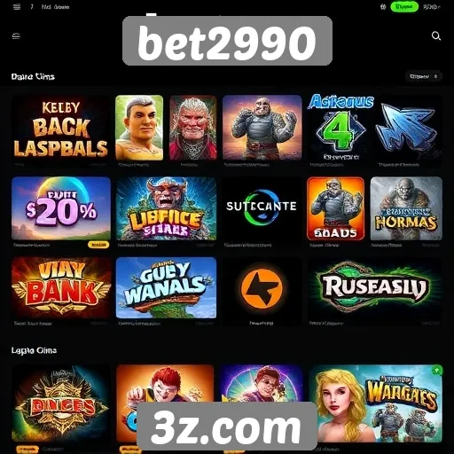 Variedade de jogos disponíveis no bet2990